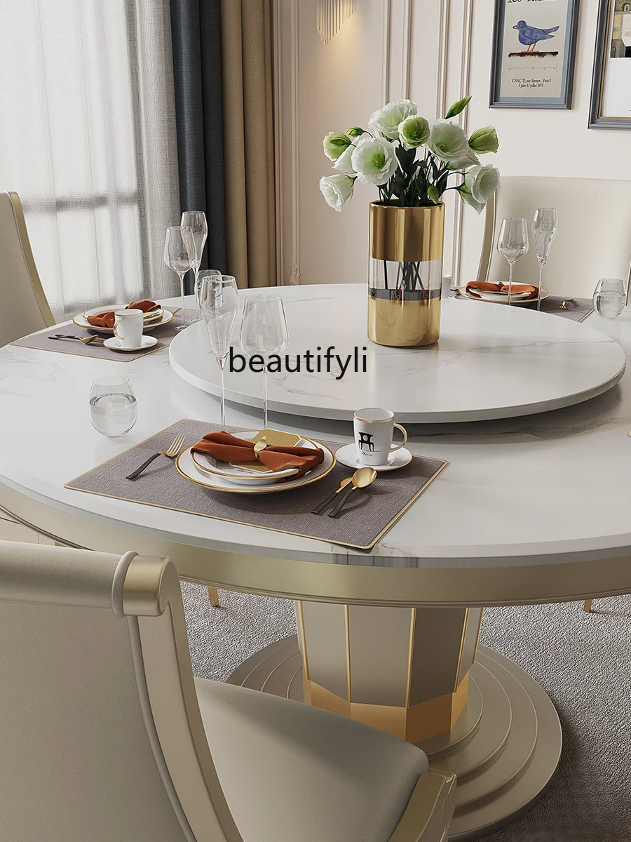 American Solid Wood French Cream Style Genuine Leather Chair Designer Dining Chair Light Luxury Study Chair image 3