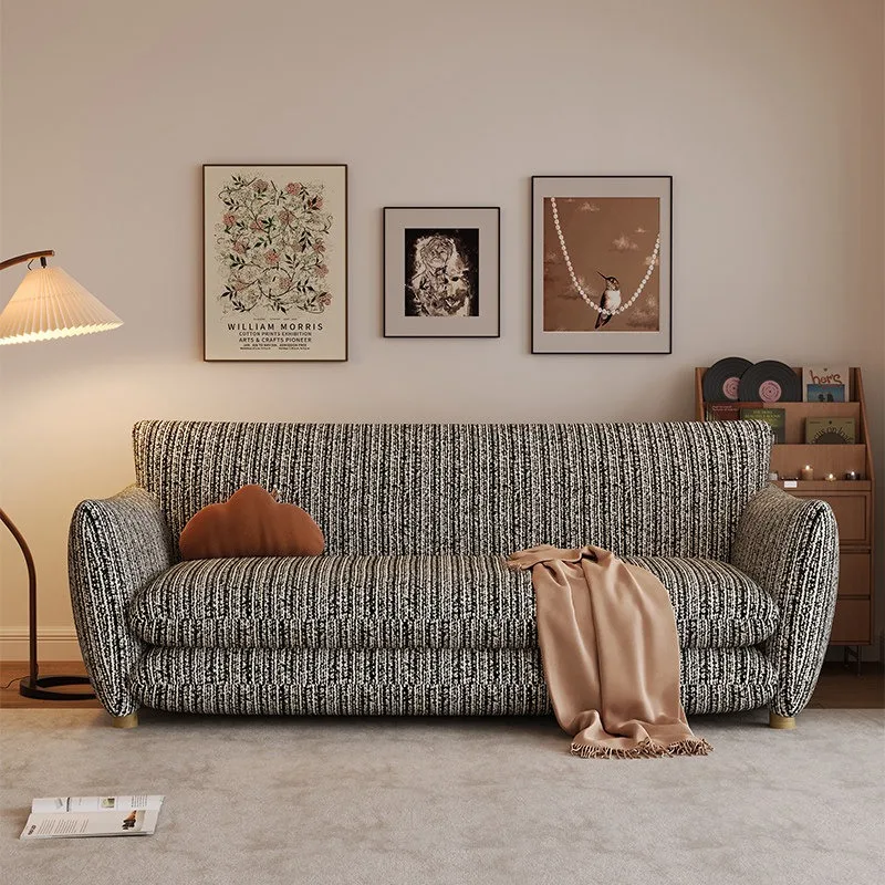 

straight row fabric sofa small apartment comfortable household sofa minimalist retro muebles para hogar living room furniture