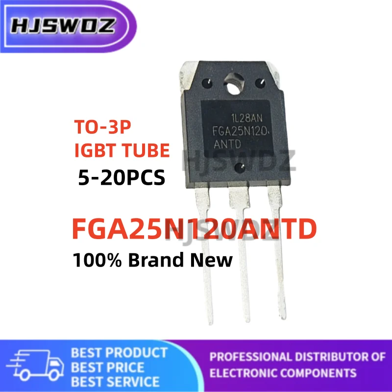 5~20Pcs brand new FGA25N120ANTD FGA25N120 25N120 TO-3P IGBT Tube for induction cooker In Stock