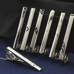 New Tie Clip Fashion Style 1PC Necktie Men Metal Simple Bar Clasp Practical Bowtie Clasp Tie Pin For Mens Gift Accessories