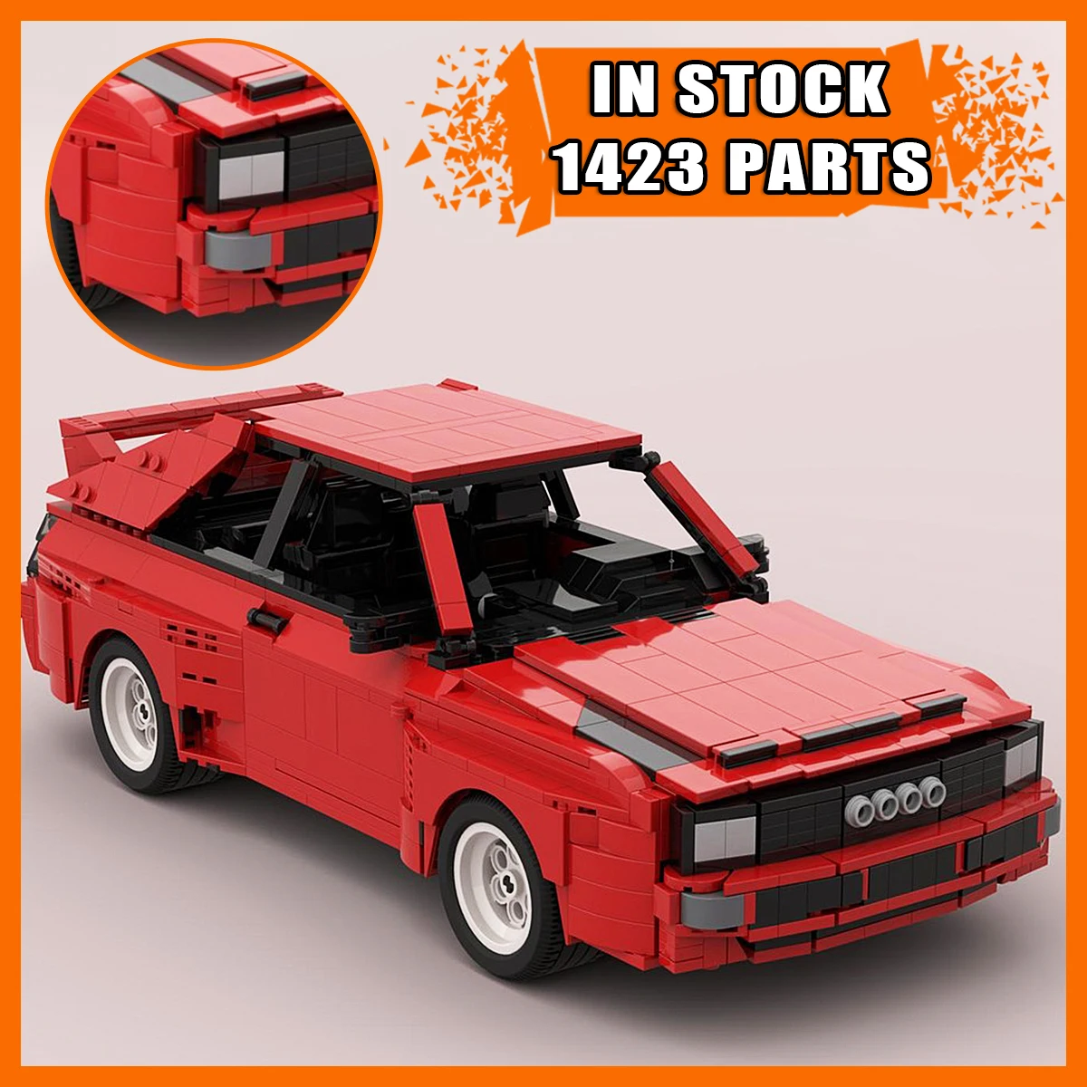 

NEW Classic Supercar Style Building Blocks Set, MOC-138945 DIY Assembly Model Kit, Creative Construction Toy Gift for Kids Boys