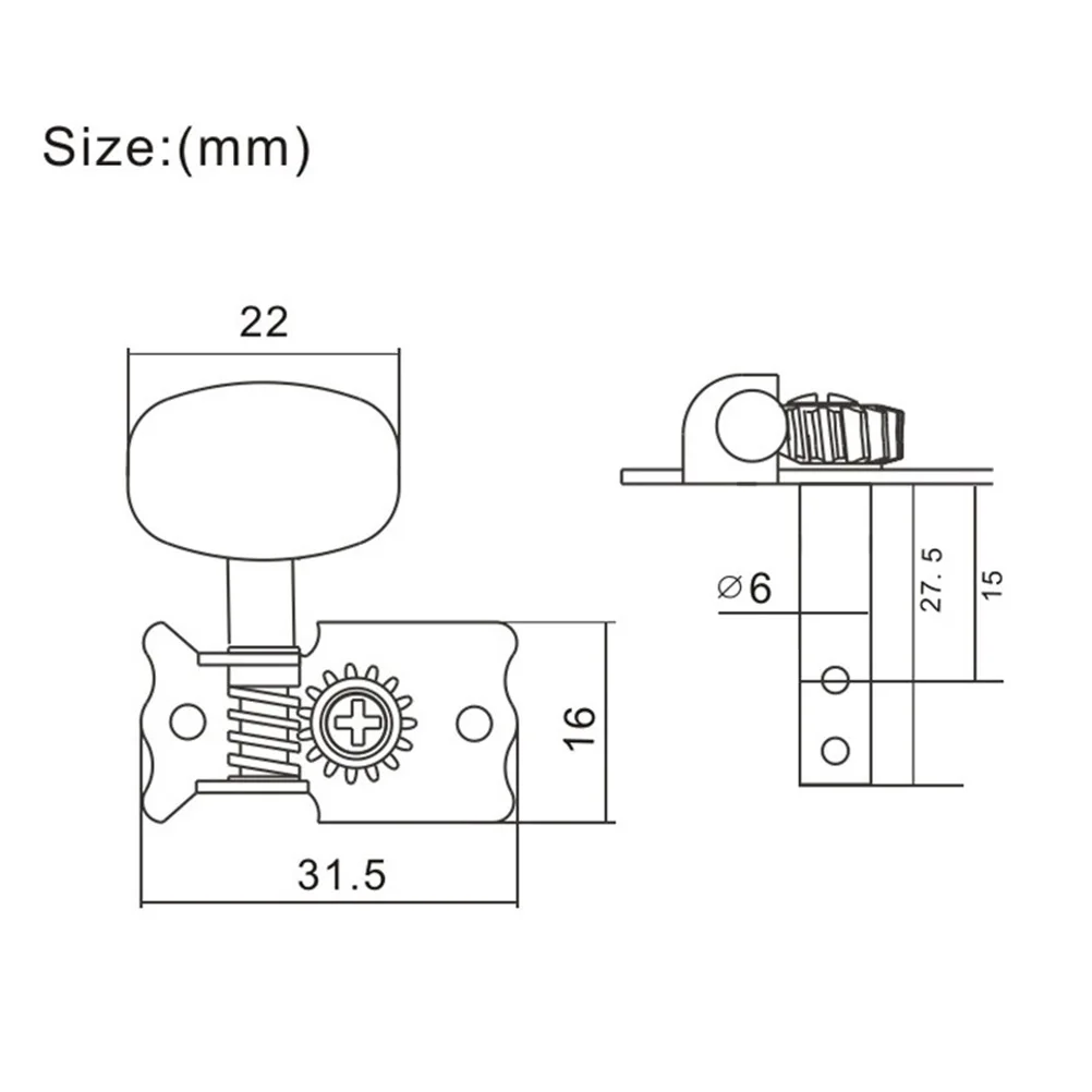 

6PCS String Knobs Guitar Tuning Pegs Keys Replacement Acoustic Ukulele Vintage Sound Fix Strings Durable Material