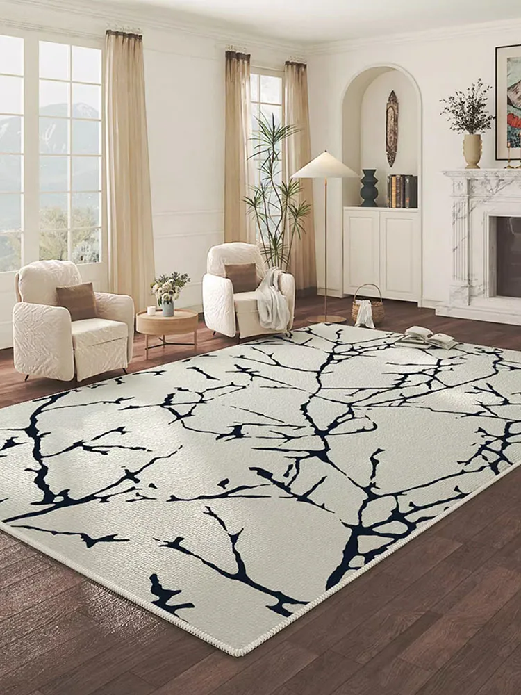 Nordic Light Luxury Bedroom Carpet Geometric Large Area Living Room Rug Home Decor Modern Bedside Floor Mat Non-slip Kitchen Rug