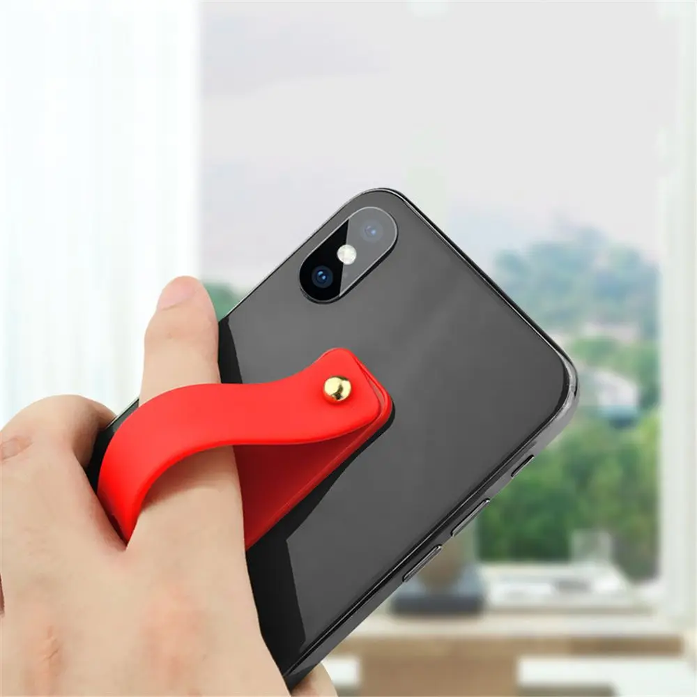 1PC Candy Color Silicone Phone Lazy Holder Push Pull Finger Grip Stand Ring  For Phone Case Universal Phone Holder