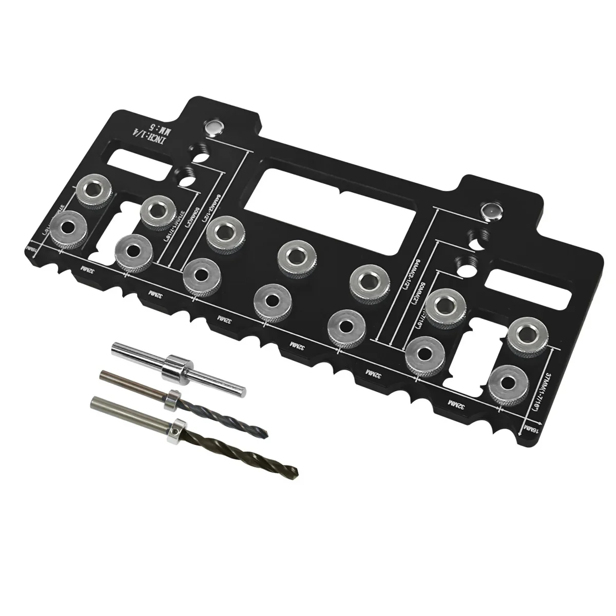1 Set Griff Pitch Punch Loch Locator, Regal Pin Bohren Guide Jig, Aluminium Tasche Loch Jig Kit, gerade Loch Bohren Vorlage – Detail 5