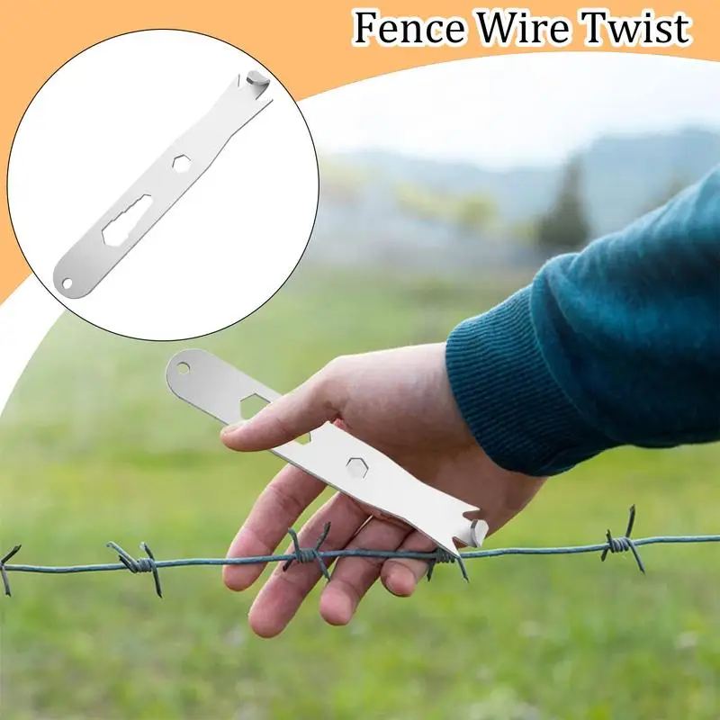 Fence Wire Tensioning Tool Stainless Steel Fixing Cable Tensioner Barb Wire Fencing Tool For Forestry Ranching Construction Dail