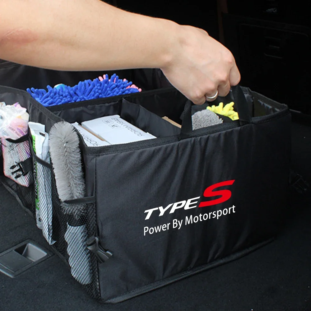 For Honda Civic Type R Type S Large Capacity Car Storage Box Car Trunk Organizer Auto Trucks Trunk Box Storage Accessories
