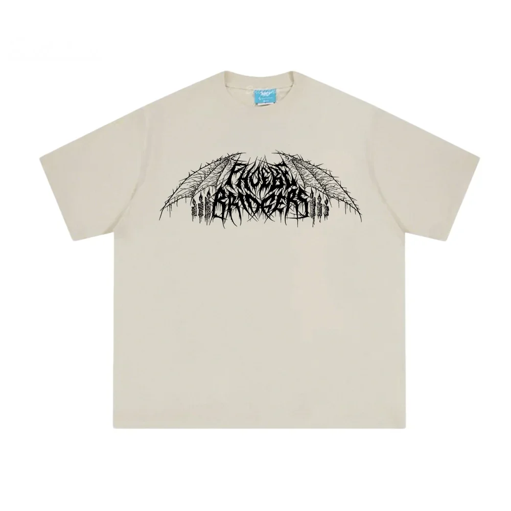 شعار معدني قميص أسود 2025 جديد فيبي بريدجرز تي شيرت صيفي عالي الجودة طباعة جرافيك بلايز 100% قطن موضة رقبة دائرية