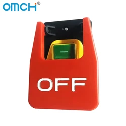 OMCH Off-On Red Cover Emergency Stop Push Button Switch 16A Power-Off/Undervoltage Protection Electromagnetic Start Switch