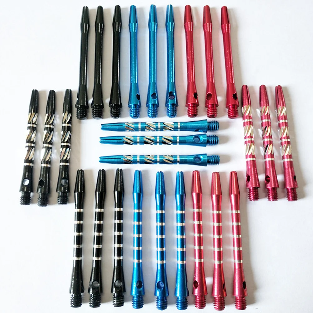 

27Pcs Aluminium Alloy Shafts Medium Length 48mm Standard 2ba Thread Durable Replacement Stems for Steel Flights