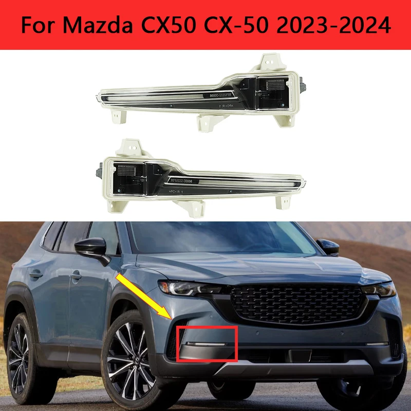 

Auto Parts Front Bumper LED Fog Light Signal Lamp DRL Daytime Running Light Car Light Assembly For Mazda CX50 CX-50 2023-2024