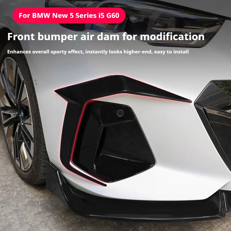 

Car black Front Bumper Splitter Fog Lamp Grille Trim Cover For BMW G60 G61 520i 520d 530e 550e i5 2023-2025 Bodykits Accessorie