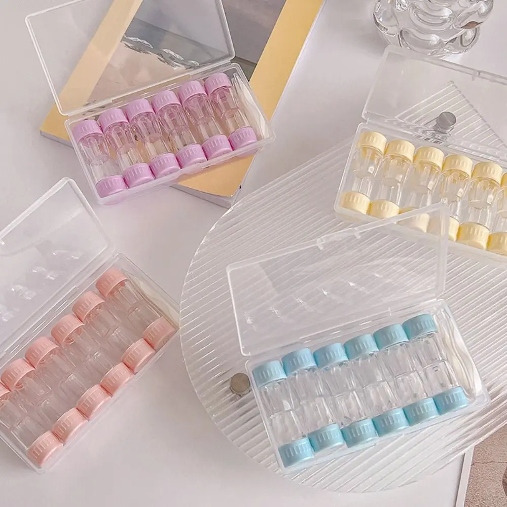 

New Plastic Contact Lenses Case 8pcs/set Colored Eyes Contacts Box Portable Soak Storage Case Travel