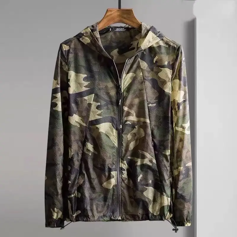 

Солнцезащитный крем, мужской новый летний кардиган с капюшоном, камуфляжный тонкий солнцезащитный крем неправильной формы, защита для рыбалки на открытом воздухе от УФ-лучей