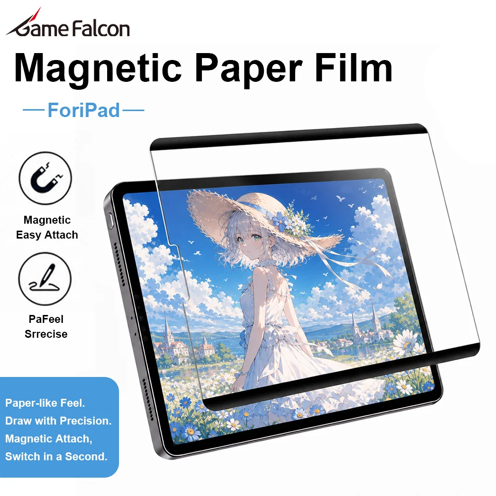 Magnetic Like Paper Film For iPad A16 Mini 7 6 Air 5 4 M3 M2 Pro 11 12.9 13 M5 M4 7th 8th 9th 10th Generation Screen Protector