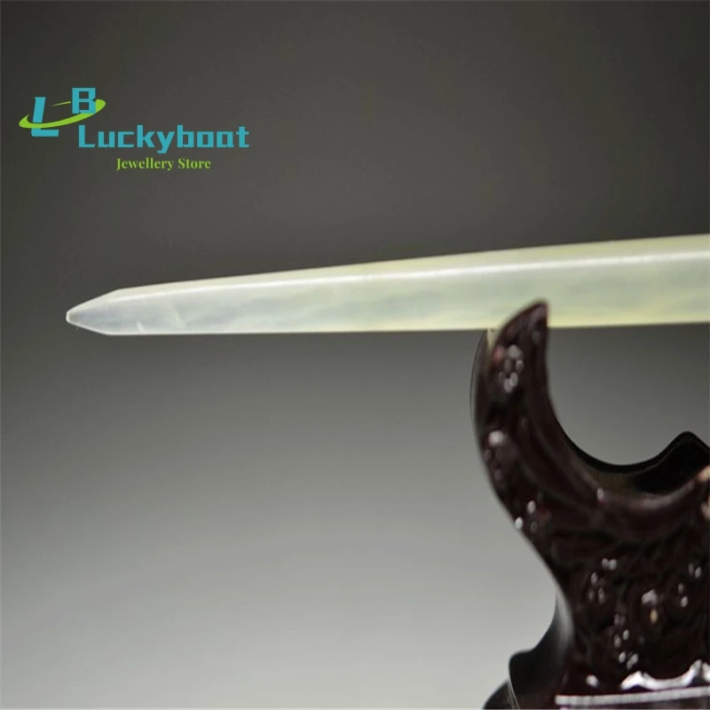 FINE HAND HOLLOW OUT CARVED CHINESE HETIAN JADE PHOENIX HAIRPIN