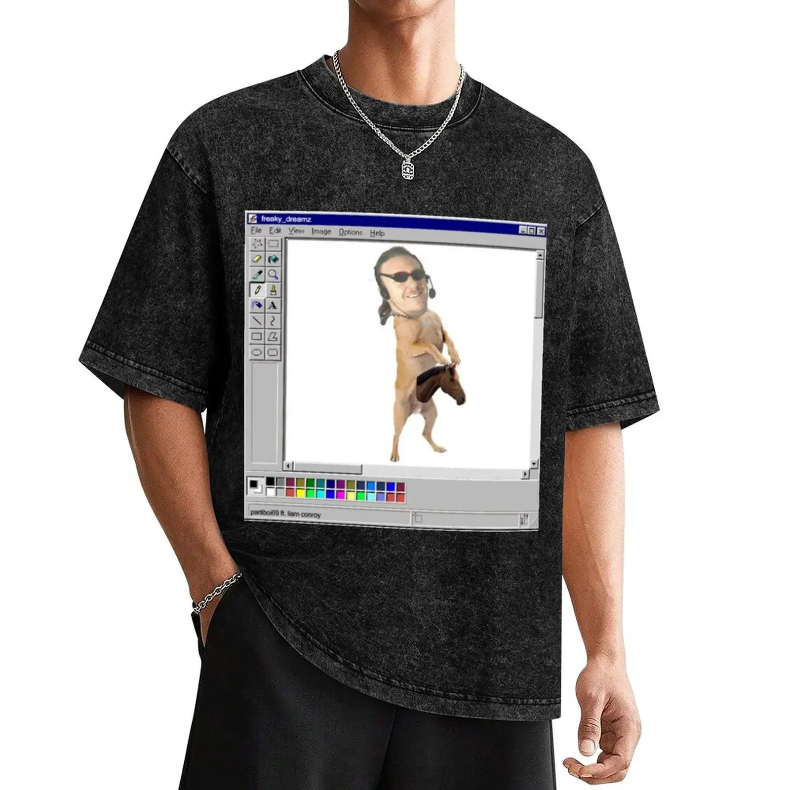 Футболка Partiboi69, Винтажная футболка с рисунком аниме, Мужская футболка