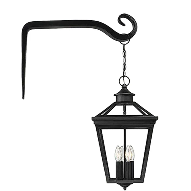 Wall Hanging Basket Iron Flower Pot Plant Support Hanger Hook Indoor Outdoor Light Hook Home Garden Hanging Lantern Decoration view 5