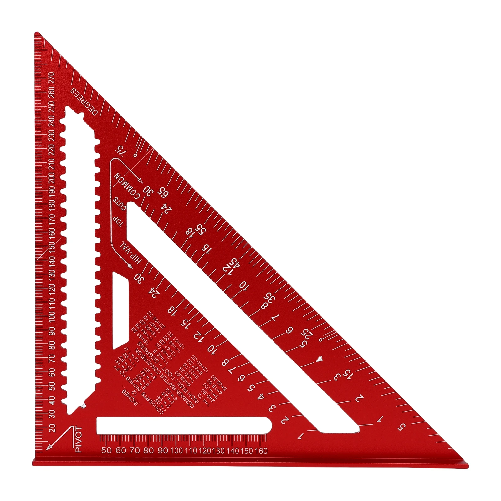 

12-дюймовый квадратный транспортир стропа, алюминиевый инструмент для деревообработки, металлический треугольный транспортир для деревообработки и столярных работ