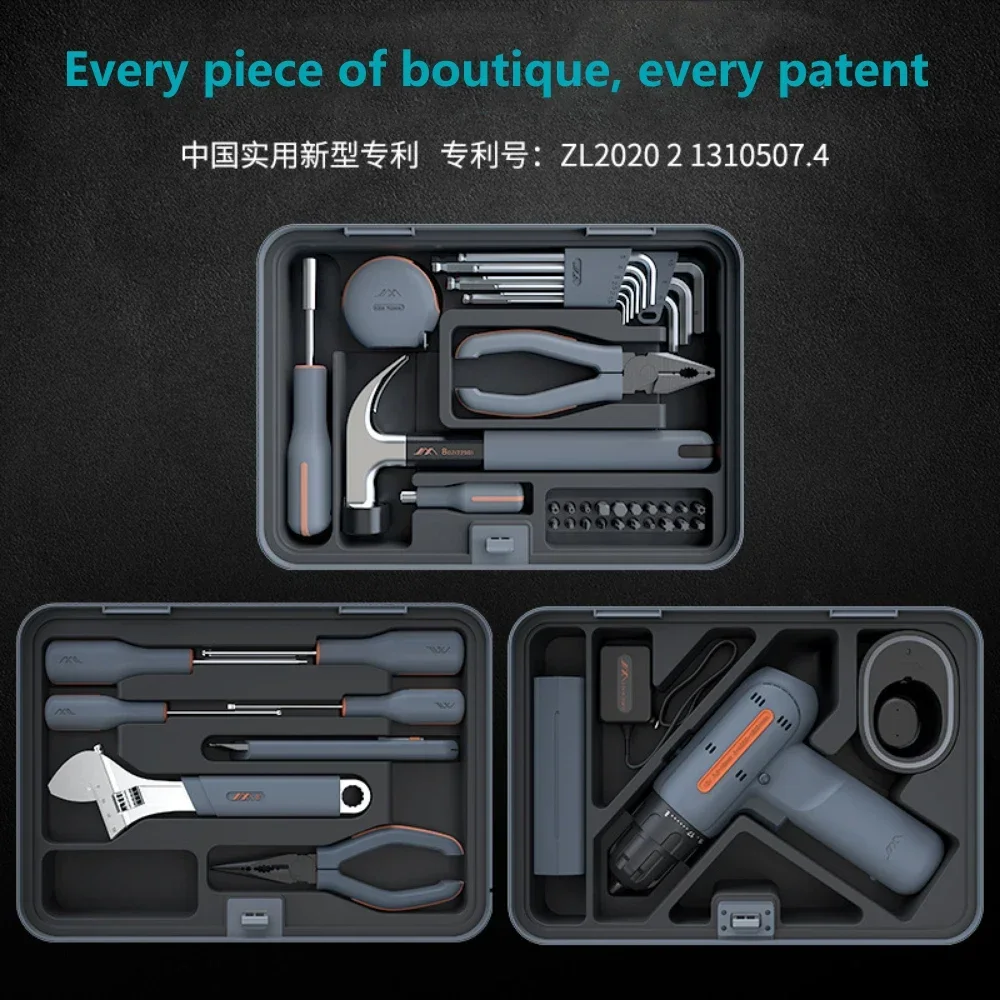 Jimihome ชุดเครื่องมือซ่อมบำรุงอเนกประสงค์, X3-ABC ในบ้านชุดไขควงไฟฟ้า Bor listrik ชุดเครื่องมือช่างไฟฟ้า