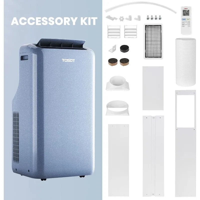 TOSOT 14.000BTU (10.000 BTU SACC) Aire acondicionado portátil Wifi con modo de calefacción, refrigeración, deshumidificador, ventilador, oscilación automática