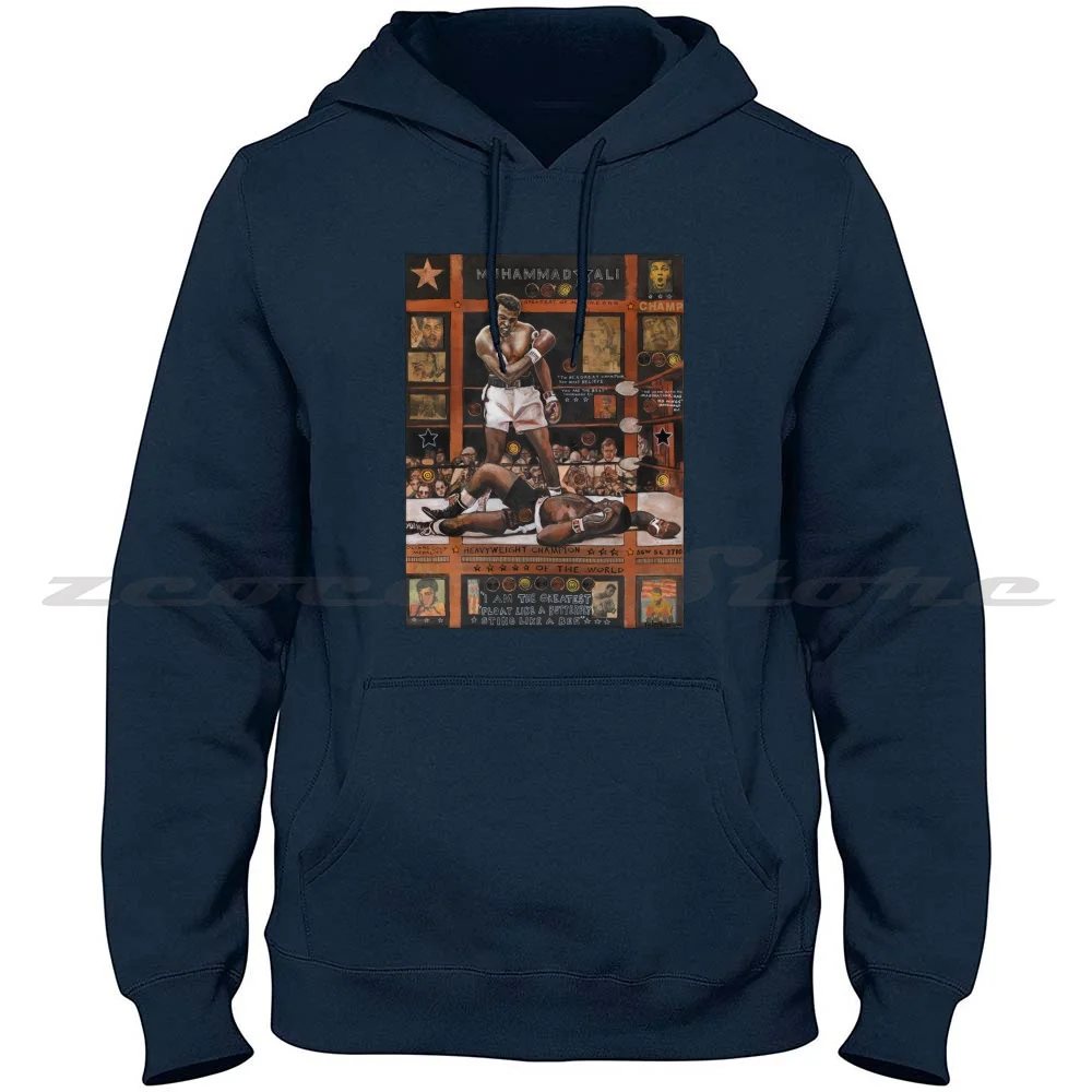 Muhammed Ali Long Sleeve Sweatshirt Casual Hoodie Muhammed Ali Ali Boxing Heavyweight Float Like A Ray Stephenson