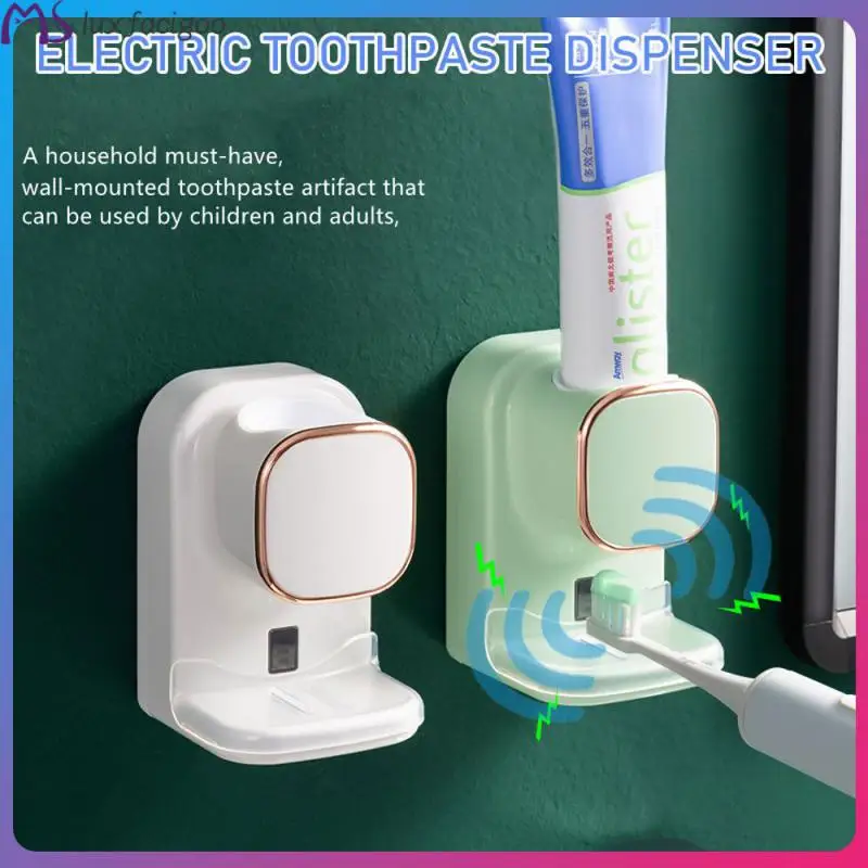 Wall-mounted Toothpaste Sensor White Rechargeable Fully Automatic Wall-mounted Automatic Induction Bathroom Supplies Extruder