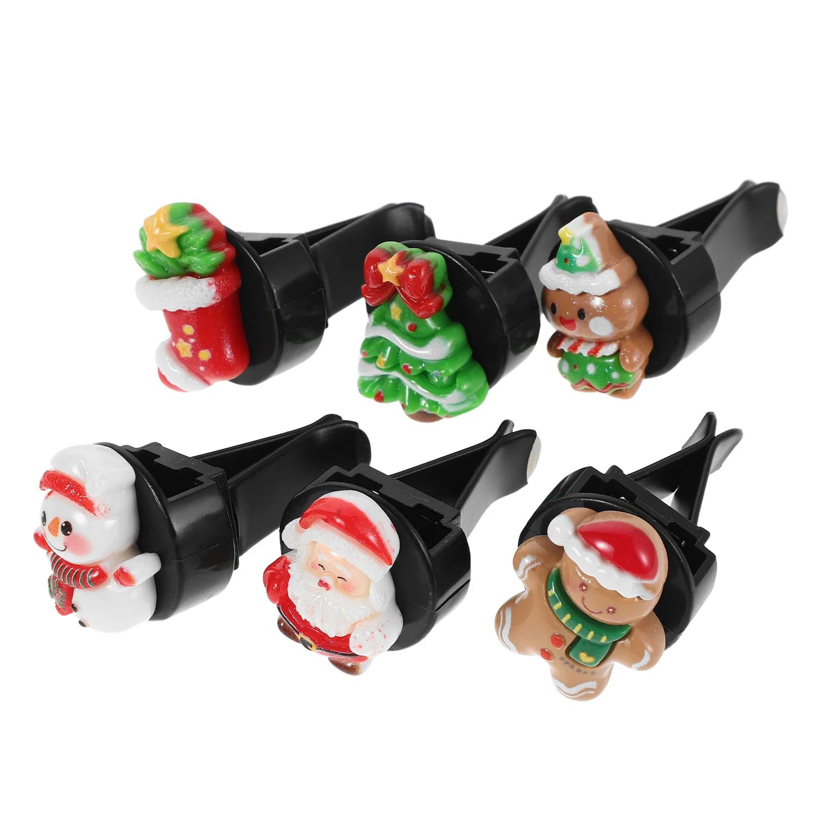 

6Pcs Cute Car Air Freshener Clips Festive Christmas Design Vehicle Vent Clip with Premium Scent Decorative Car Air Freshener