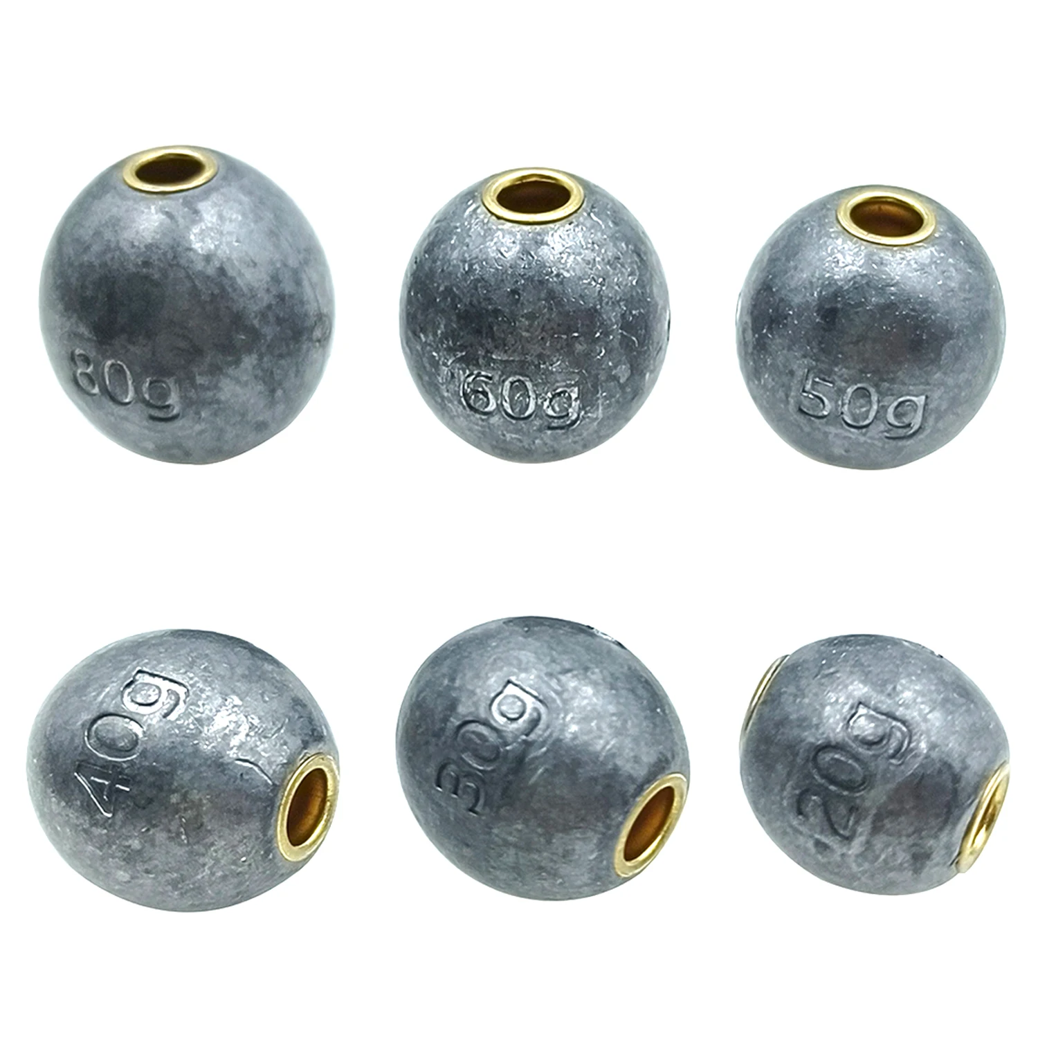 

Fishing Weights Egg Sinkers Oval Weight Sinker 20g 30g 40g 50g 60g 80g Saltwater Freshwater Surf Fishing Tackle Accessories