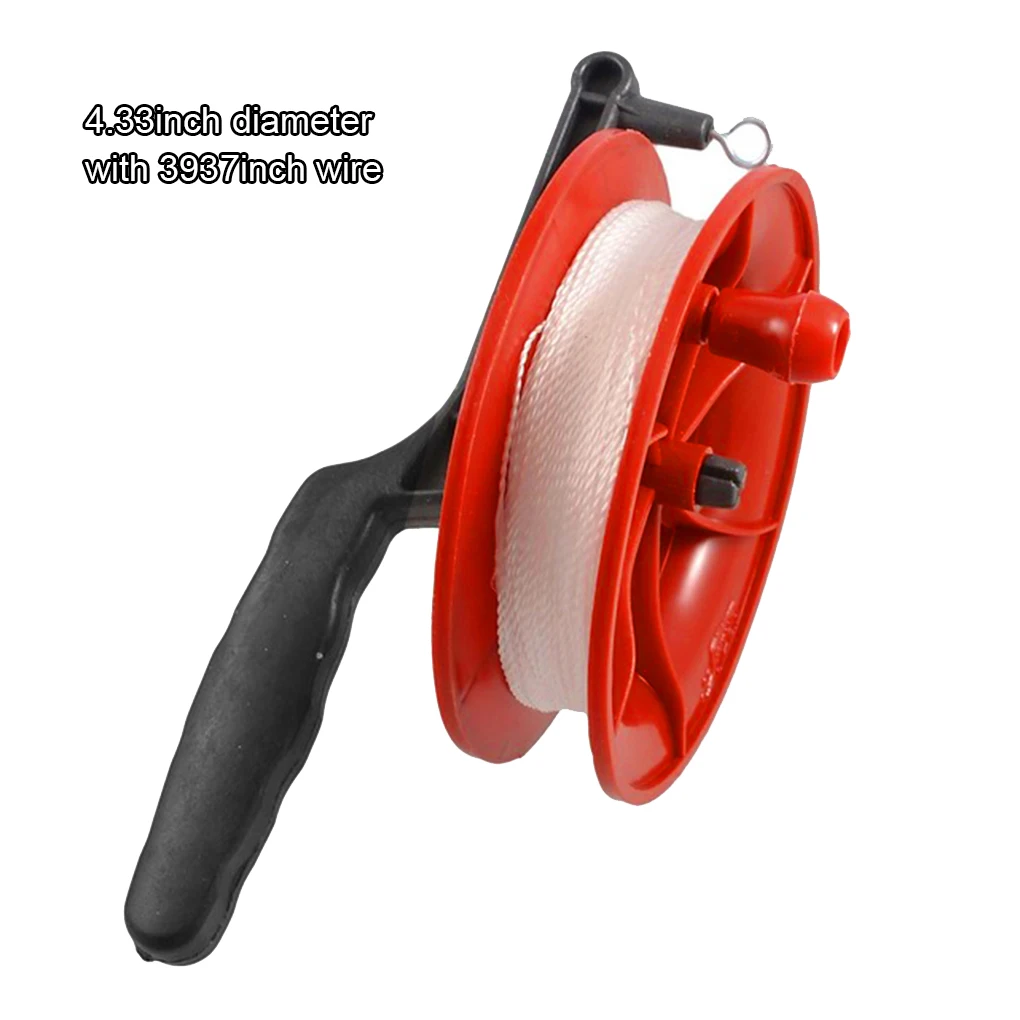 100M Flying Kite Line Kite Line Winder Grip Wheel Plastic White Line Board 11CM Diameter Flying Kites Line Cord Tools