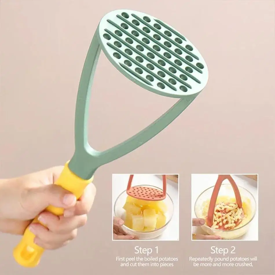 1 Pcs Kitchen PP Pressed Potato Masher Ricer Puree Juice Maker Potato Pusher Smooth Mashed Potatoes Crusher Fruit Tools Supplies
