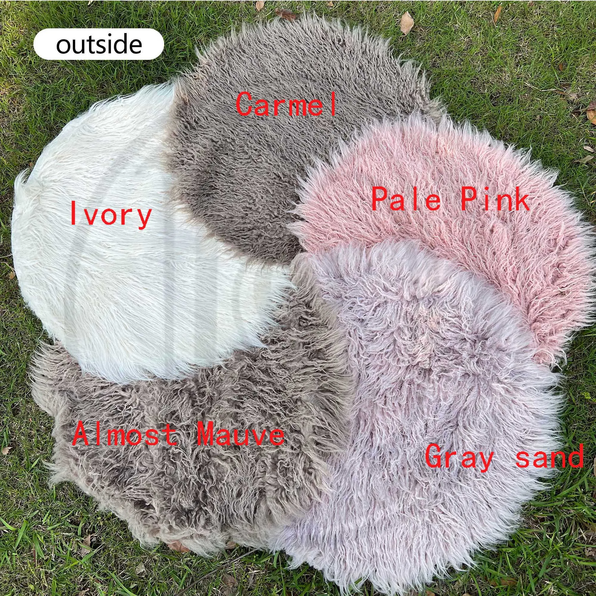 Don&Judy Newborn Photography Props Soft Baby Faux Fur Long Pile Blanket Background Kid Layer Cute Infant Photo Shoot Accessories