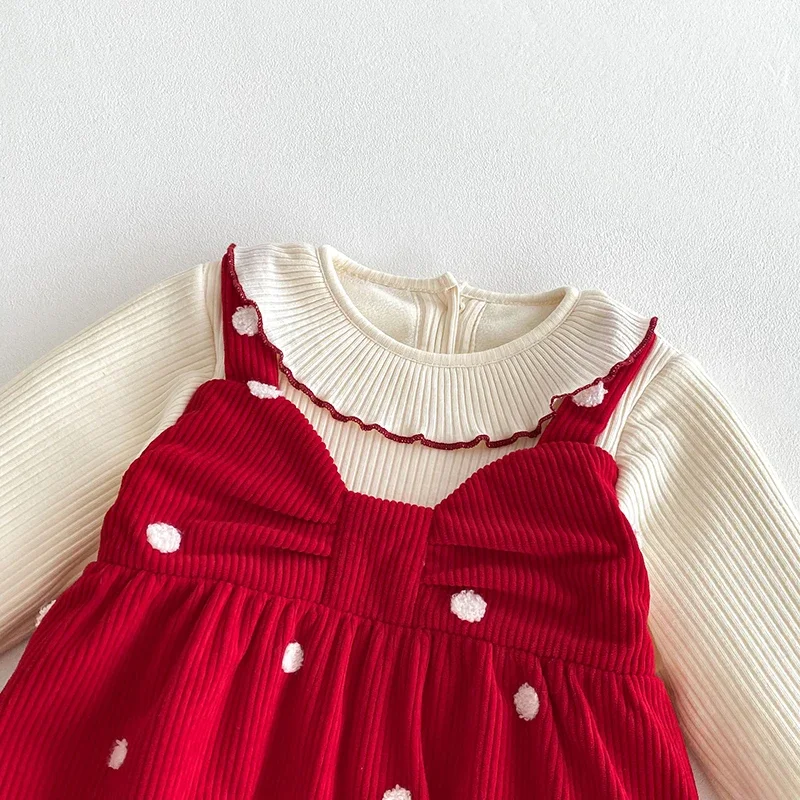 جديد شتاء 2025 0-24 متر ملابس أطفال حديثي الولادة للفتيات سميكة ودافئة بأكمام طويلة بدلة أطفال للأطفال الرضع ملابس أطفال