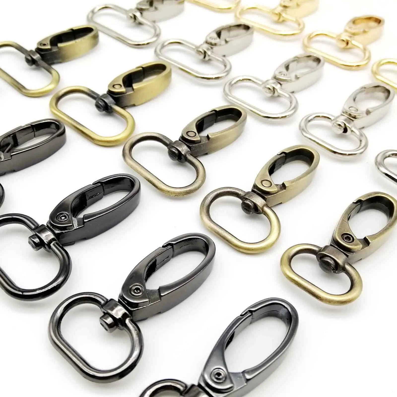 5pcs High Quality Swivel Lobster Leather Bag Handbag Purse Shoulder Strap Belt Trigger Buckle Key Ring Dog Chain Collar Clasp