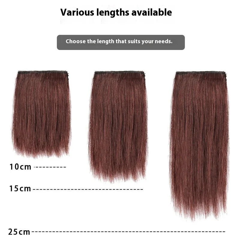 여성용 투명 헤어 익스텐션 클립온, 단일 부품 볼륨 증강 헤어피스, 풍성한 인모 탑 패드 클립온, 합성 헤어