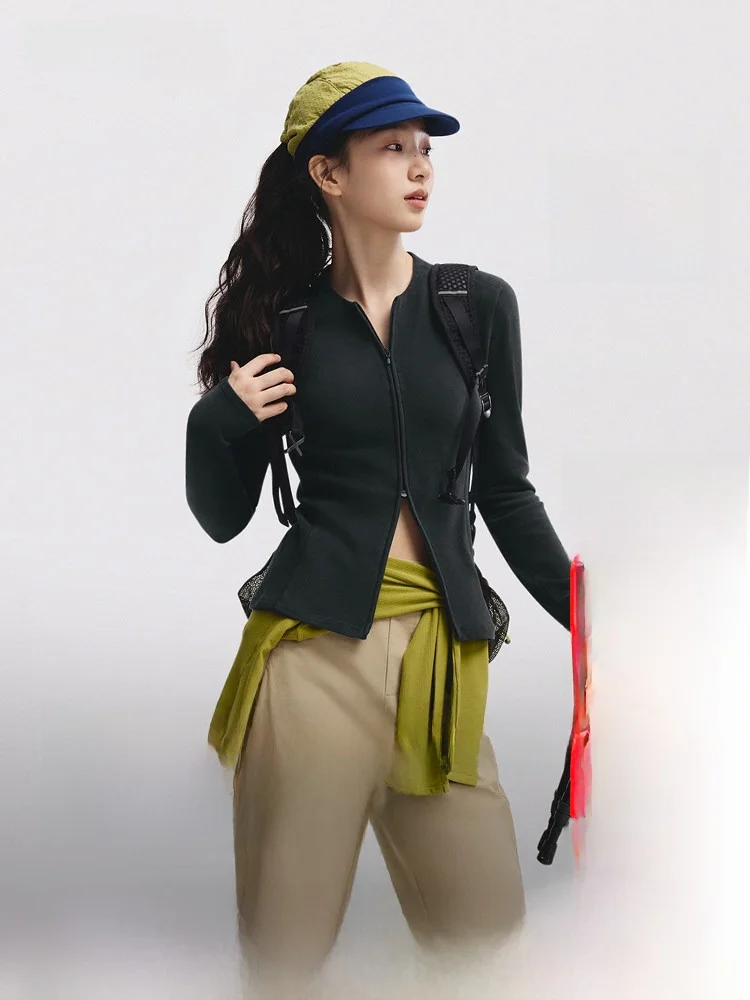 

Женский вязаный кардиган Banana Le с двойной молнией, внутренняя подкладка, дышащая, удобная, антистатическая верхняя одежда