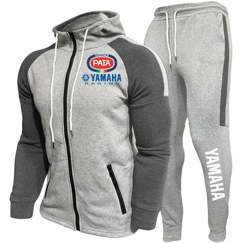 2026 Yamaha Logo Sweatshirt Autumn/Winter Fashion Hoodie Set for Men's Sports Hoodie Long Sleeve Cardigan Set winter casual out