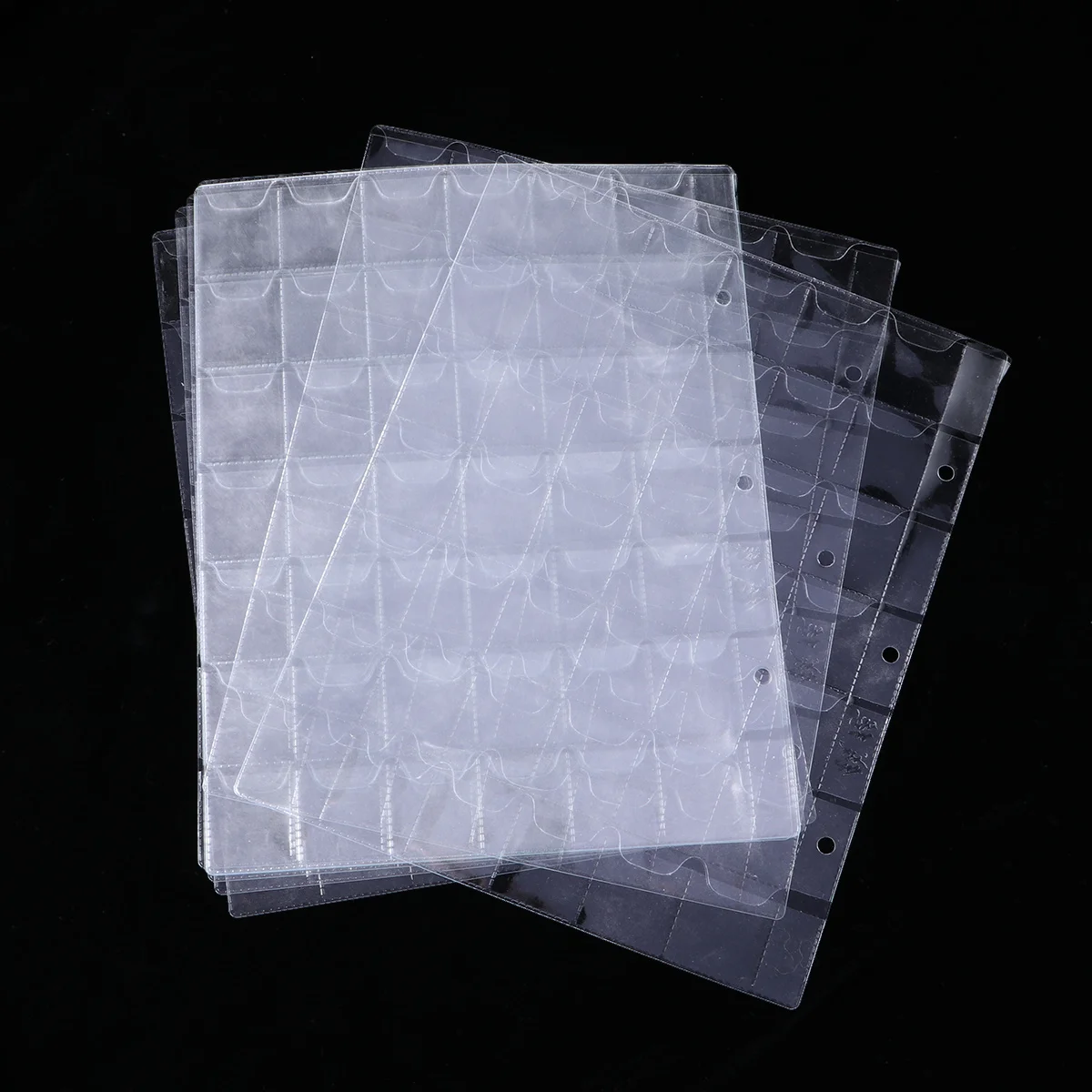 10 قطعة 42 جيوب حاملي العملات المعدنية للعملات المعدنية جمع ألبوم التخزين حقيبة بولي كلوريد الفينيل عملة ختم المنظم حارس صندوق الأمان #5