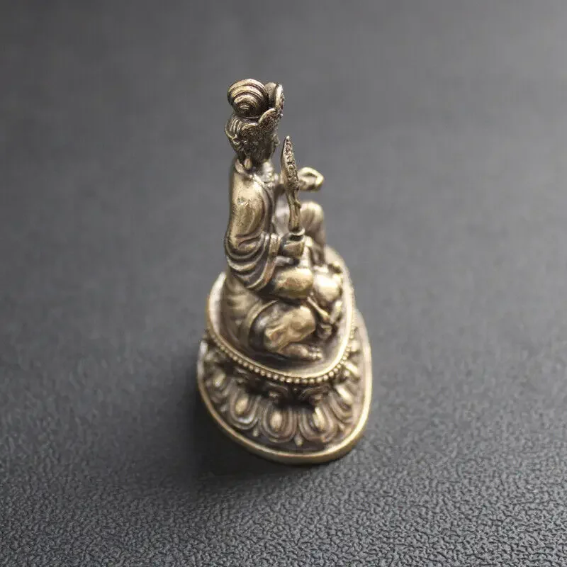 6.5cm Manjusri Bodhisattva Buddha Statue Sword in Hand Brass Buddha Hall Decoration Home Decor