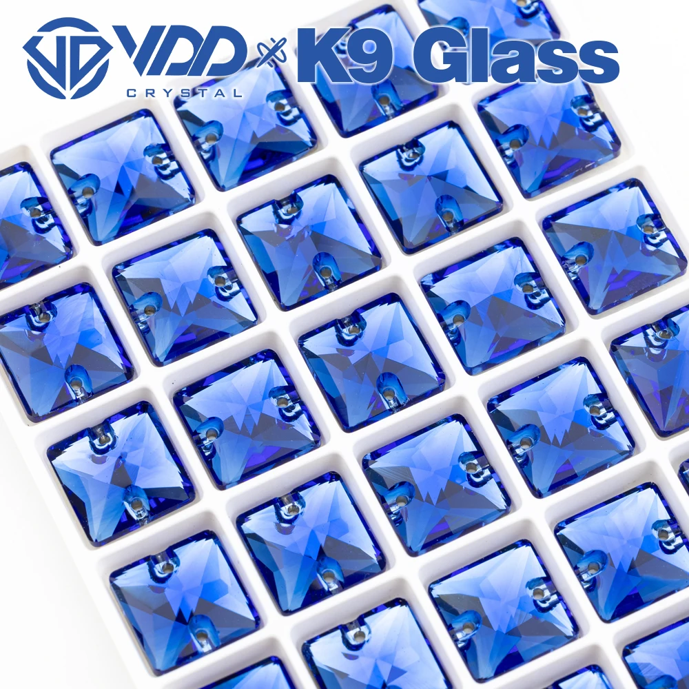 VDD Großhandel Quadratische Hochwertige K9-Glas-Applikationssteine, Kristall-Boxverpackte Flachboden-Nähsteine für Bekleidungsdekorationen – Detail 20