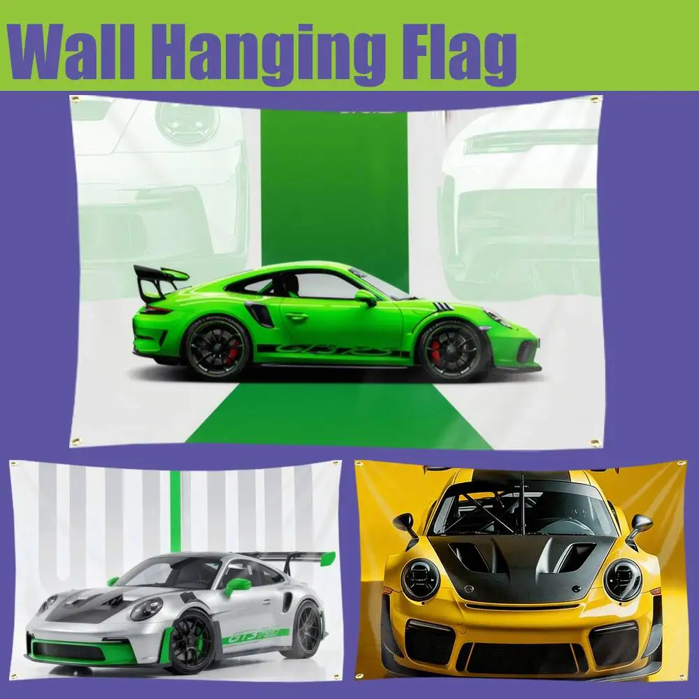 

TOP1 PRO-gt3 RS SuperCars Flag Banners Four Hole Flag Polyester Outdoor Decor Room Aesthetic
