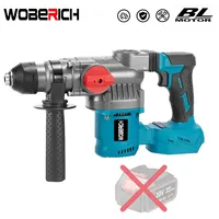 Brushless Electric Hammer Electric Impact Drill Multi-function Rotary Electric Pick 2 Mode （No battery）for Makita Battery