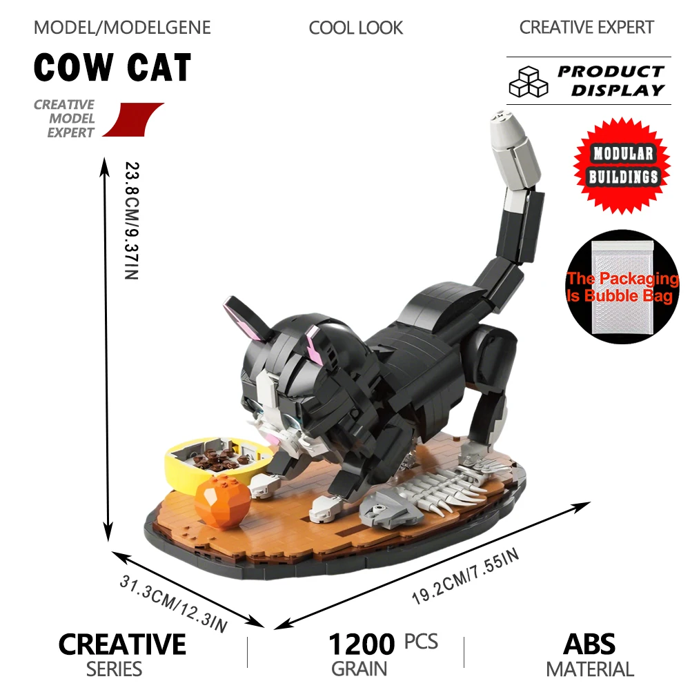 

Премиальные текстурированные конструкторы в виде коров и кошек: Изысканные мини-модели для самостоятельной сборки, элегантные декоративные украшения для офисного стола