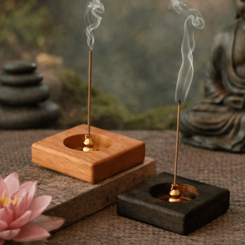 Decorative Wooden Incense Holder Meditation Zen Style Incense Stick Burner Sturdy Retro Agarwood Tray Living Room