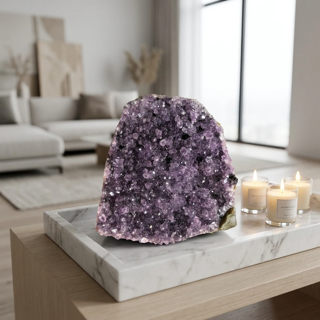 1 piece natural amethyst rough stone, amethyst cluster home decoration, holiday gift.