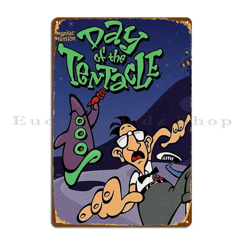 Classic Game Covers Day Of The Tentacle Metal Plaque Decoration Design Cinema Pub Garage Tin Sign Poster