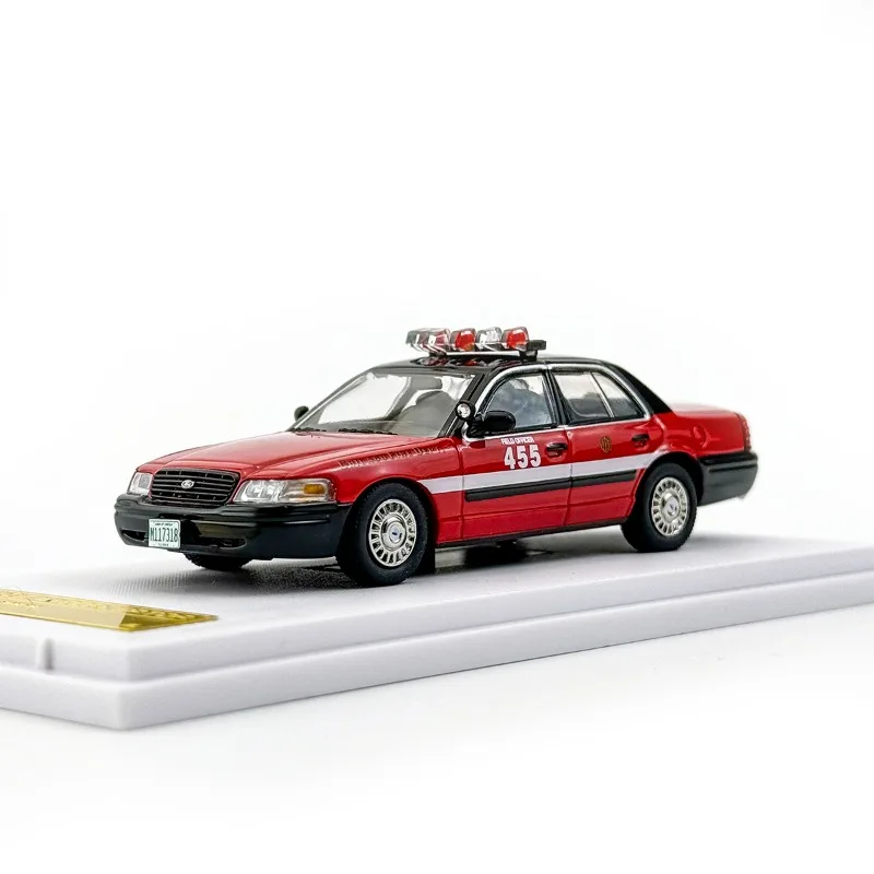 Rollin-Ford Crown Victoria Chicago Fiae deptダイキャストメタルモデル、自動車玩具、ギフト、1:64スケール