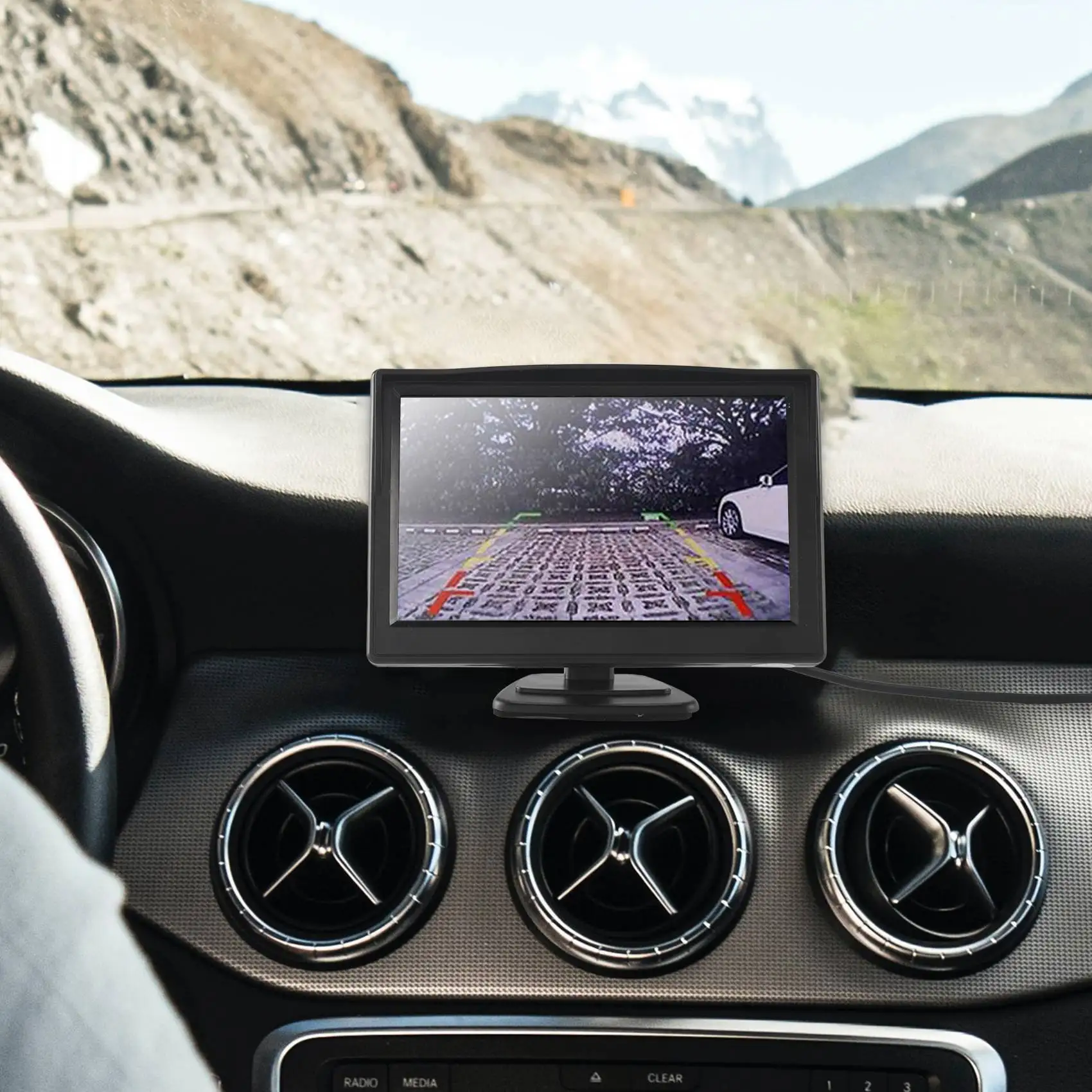 

Прочно 5-дюймовый 800X480 TFT ЖК-монитор HD с двойным монтажным кронштейном для автомобильной резервной камеры/заднего вида/DVD/медиаплеера