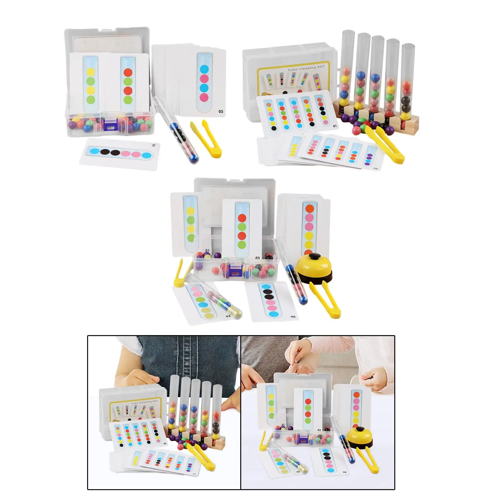 Clip Beads Test Tube Toys Training Logical Thinking Early Education Toys Math Learning Toys for Age 3~6 Kid Children Boys Gifts