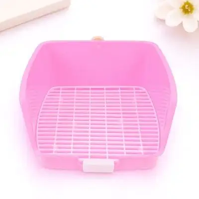 1 قطعة مرحاض الحيوانات الأليفة الصغيرة البلاستيك أرنب المرحاض صينية نفايات القنفذ انفصال شبكة سهلة التنظيف #6